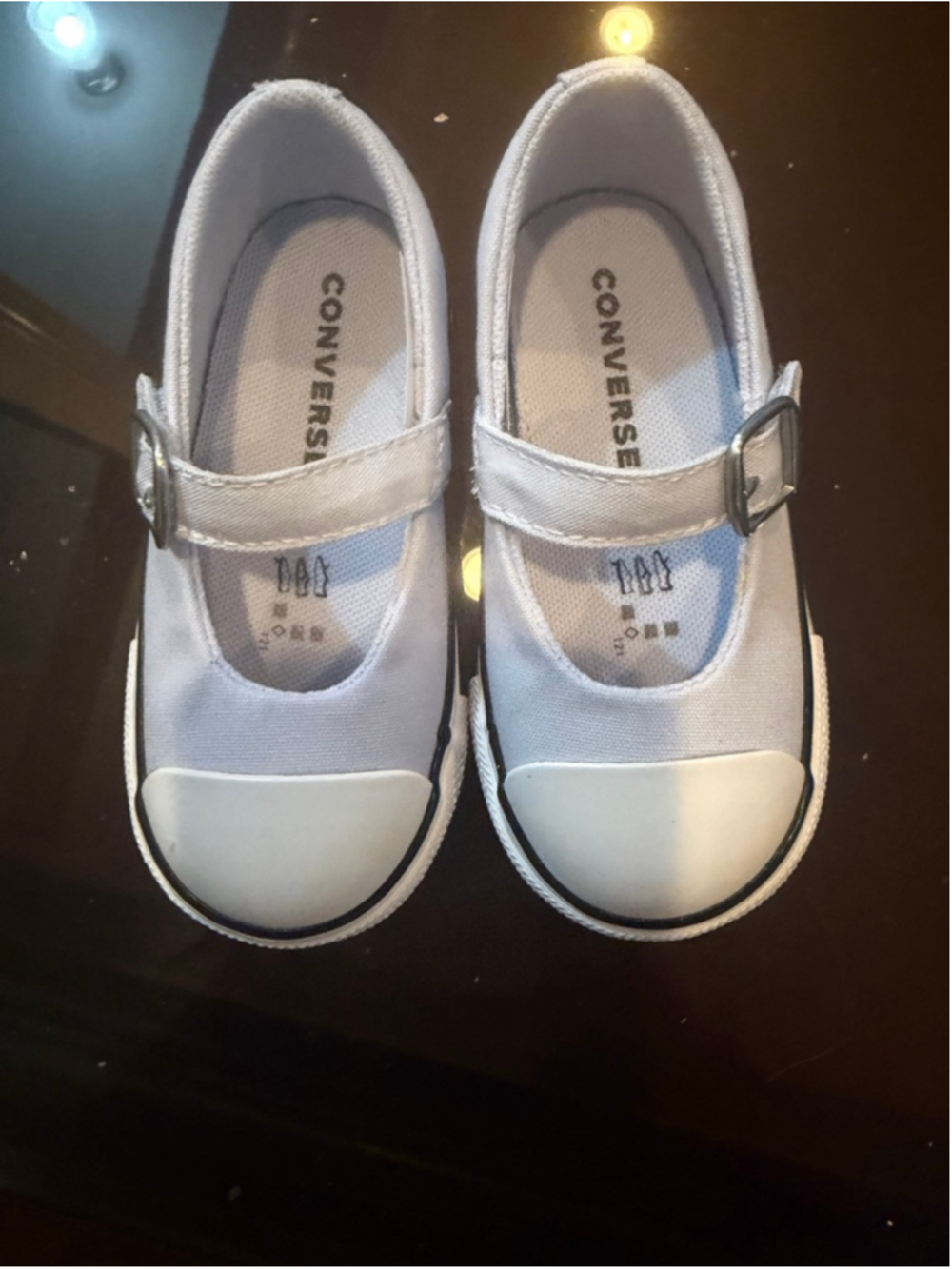 Baby Converse Mary Jane Walker Shoes Size 6 Blue White